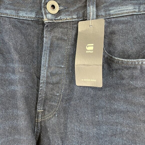 G Star Raw Men's Dark Blue A Staq Denim Jeans NEW 30x34 Straight - Picture 4 of 14
